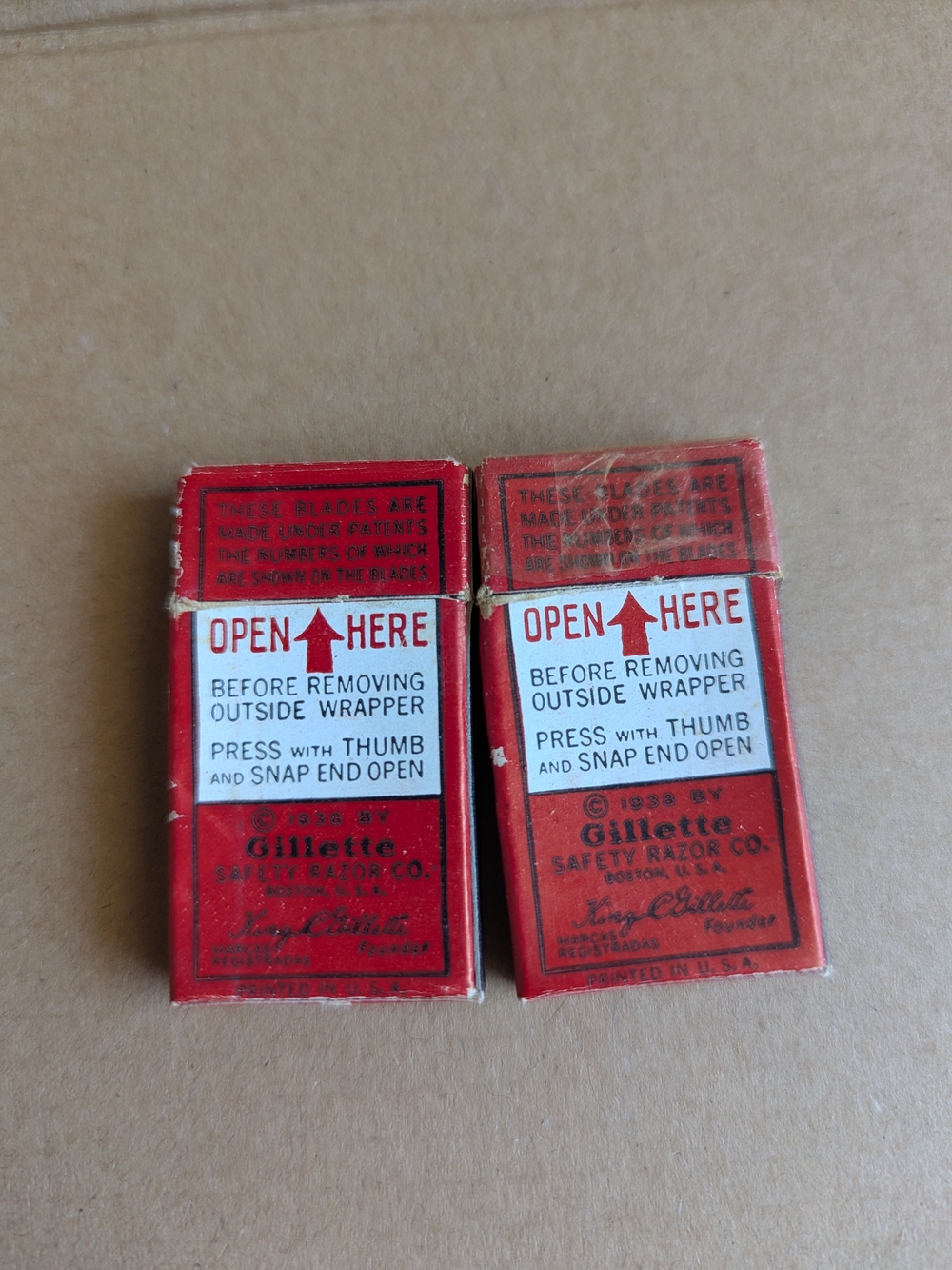 Vintage Gillette Thin Razor Blades 2 Packs New Original Package - Picture 2 of 4